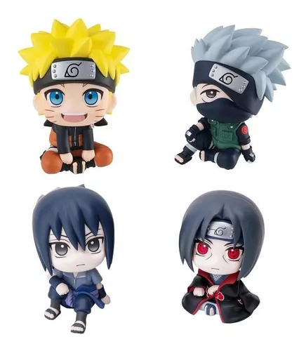 Boneco anime Naruto Sentado Fofo Kakashi Sasuke Itachi Decoração