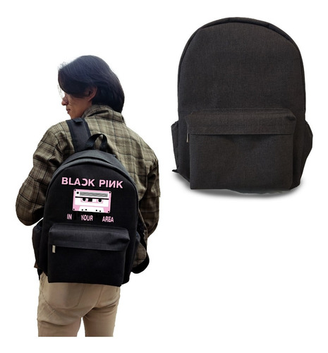 Mochila Moderna De Blaackpink Color Neutro Idol Army