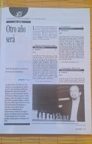 Ajedrez Revista Jaque España (1994), Tapa Kasparov