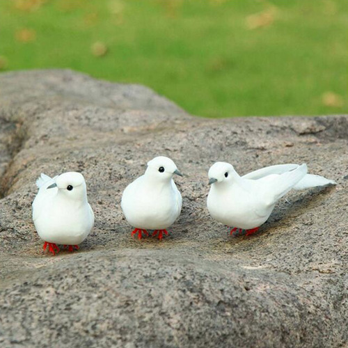 Juego De 5 Palomas Artificiales, Palomas, Pájaros Falsos