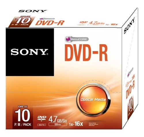 Sony 10dmr47ss 16x Dvd R 4.7gb Recordable Dvd Media 10