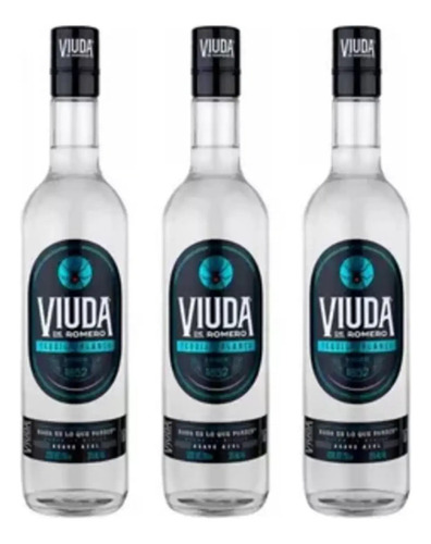 Pack De 3 Piezas De Tequila Viuda De Romero Blanco 1000 Ml