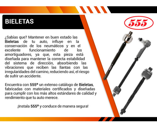 2 Terminales Interiores Toyota Land Cruiser L6 4.0l 97 Al 01