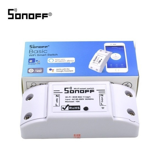 Sonoff Switch Wifi Modelo Básico 90-250vac 10amp Im151116002