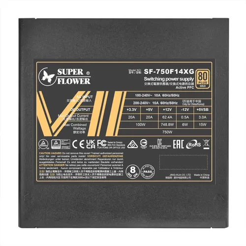 Fuente Super Flower Leadex Vii Xg 1000w 80+ Gold Modular Negro