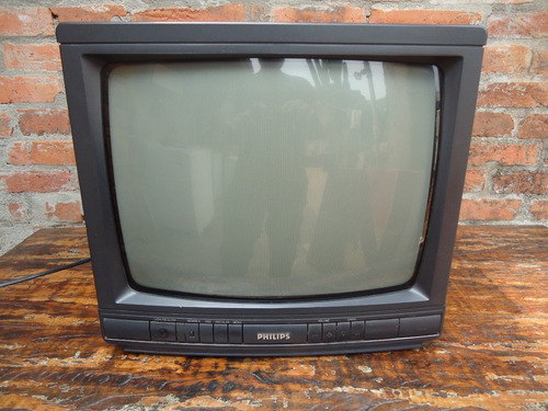 Tv Philips Tubo 14´´pol Colorida Bivolt Sem Audio E Video