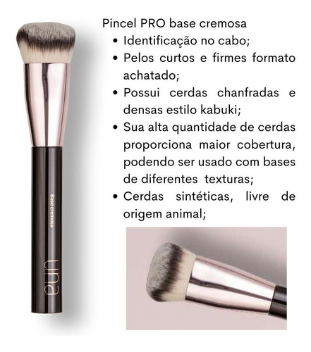 Pincel Maquiagem Profissional Natura Una Pro Base Cremosa | MercadoLivre