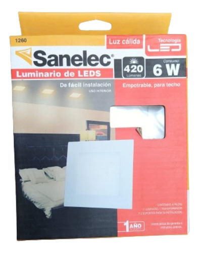 11 Pzs. Lámpara Cuadrada 6 W 12 Leds Luz Cálida