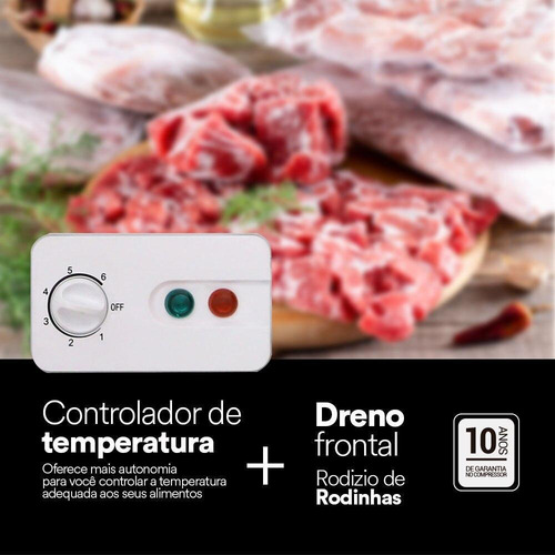 Freezer Expositor Horizontal Eos 320l Dupla Ação Eeh400 220v