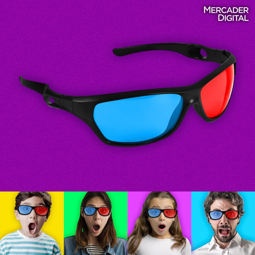 2 Pzs Lentes Gafas 3d Anaglifas Videojuego Tv Reutilizable