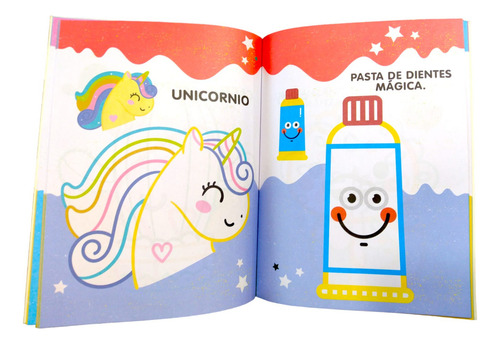 Librito Infantil Para Colorear Super Color Unicornios Con Dibujos Sencillos Con Líneas Gruesas Para Niños Más De 3 Años