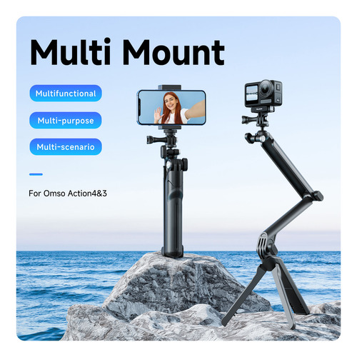 Novo TriPod Mantis Dobrável Integrado Para Dji Action 3/4