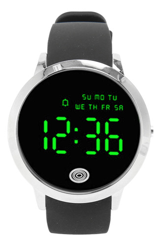 Reloj Digital Negro Para Hombre Con Pantalla Redonda A Color