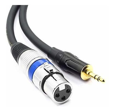 TISINO Cable Adaptador de micrófono de 3,5 mm a XLR Macho Conector Mini estéreo de 1/8 Pulgadas a XLR Macho -1m 