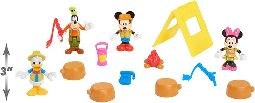 Campamento Fogata 4 Figuras Disney Junior 14 Piezas Original