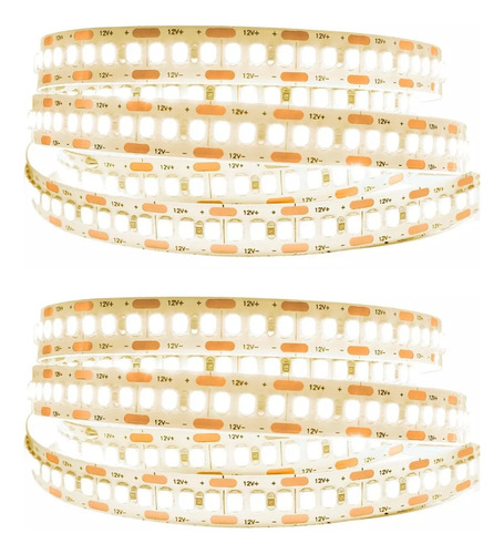 Kit 2 Fita Led 240leds Alta Potência Rolo 5m Cada 4000k Perfil De Led Iluminação