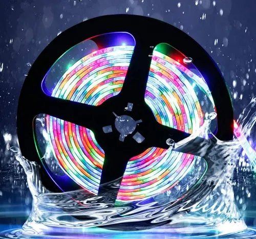 Cinta Led Solar Colores Exterior Luces Impermeable Rgb Color