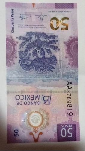 Billete 50 Pesos Ajolote