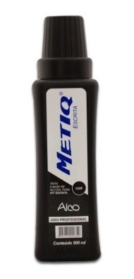 Tinta P/ Cartaz Metiq Alcolor 500ml - Preto