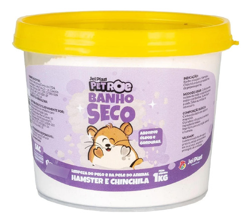 Banho Seco Para Hamster Chinchila Roedores 1 Kg