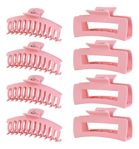 Luseren Paquete De 8 Pinzas De Pelo Rosa Para Mujer, Pinzas