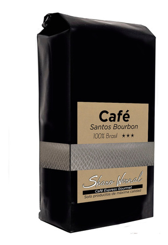 Café Molido Santos Bourbon Brasil Expreso Sharo Wernal 1 Kg.