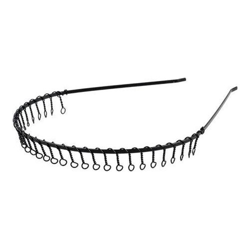 Tiara Arco De Ferro Metal Preto Acessório De Cabelo 14cm