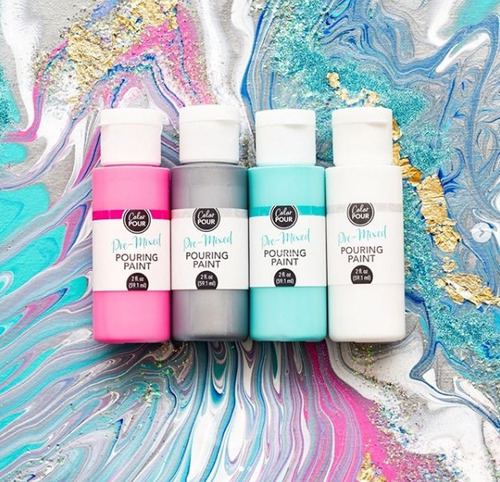 Kit Arte Pinturas Pre-mezcladas | Color Pour Set 3 (35 Pzs)