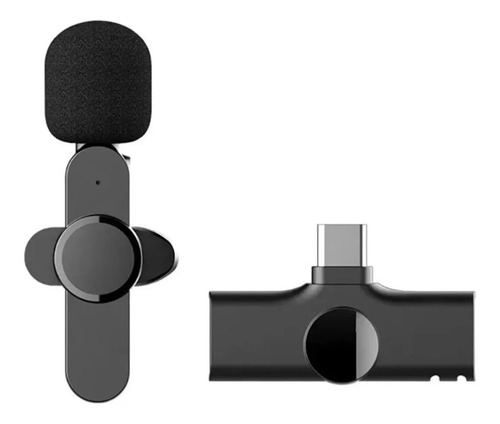 Micrófono Inalámbrico 20 Mt Para iPhone Samsung O Xiaomi Color Negro