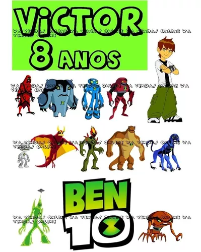 Oblee Marketplace  Topo Topper de Bolo Personalizado Ben 10