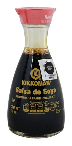  Salsa De Soya Fermentada Kikkoman 148ml Frasco Dispensador