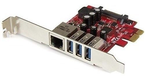 Startechcom 3 Puertos Pci Express Usb 30 Card Mas Gigabit Et