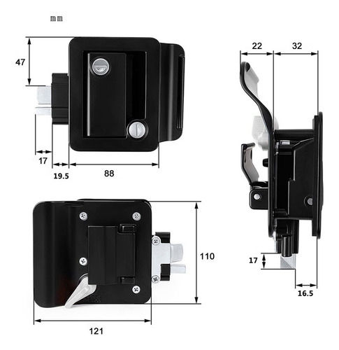 Cerradura Rv Aleación Zinc Kit Reemplazo Llave 2x Camión Rem