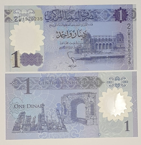 Billetes Mundiales :libia 1 Dinar Año 2019 Polimero