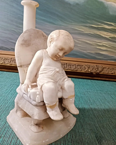 Antigua Escultura De Alabastro (Usado)