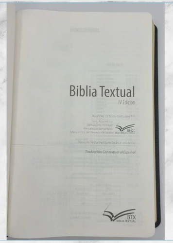 Imagen 3 de 8 de Biblia Textual Iv Edición Imit. Piel Genuina Cabra Indices