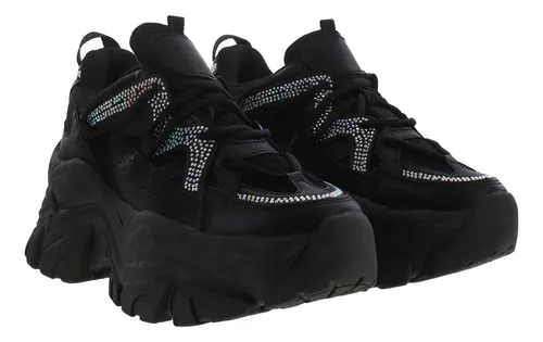 Tenis Sneakers Estilo Deportivo Urbano Con Brillos Erez