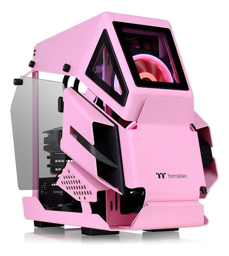 Gabinete Gamer Thermaltake Aht200 Rosa Vidrio Templado X2