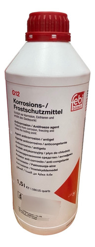 Refrigerante Anticongelante G12 Concentrado Rojo 1.5 Ltrs
