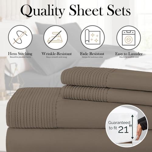 Set De Sábanas Para Split-king, Vilano Pleats De Southshore