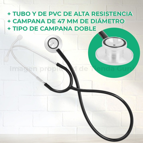 Imagen 5 de 6 de Estetoscopio Philco Medics Doble Campana 47mm Bk3002