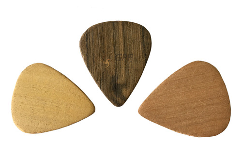 Set 3 Puas De Madera Para Guitarra Diferentes Grosores