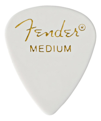 Paquete de lengüetas blancas medianas Fender 351 - 06 unidades