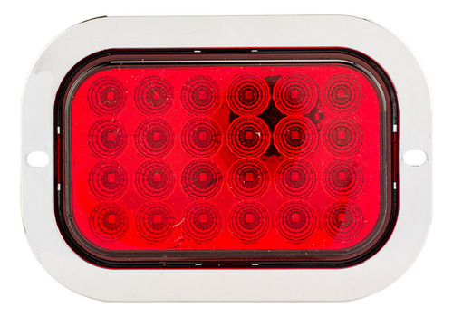 Plafón Posterior 24 Leds Rectangular Rojo 12-24 V Tunelight