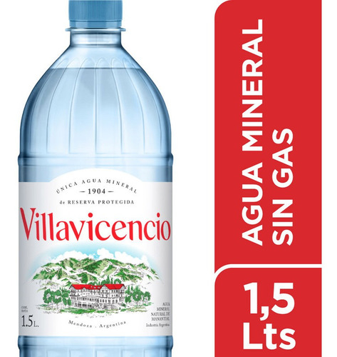 Agua Villavicencio Sin Gas 1,5 Litros
