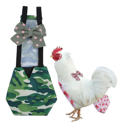 Pañal De De Pollo Reutilizable, Pañal De Aves De Verde M