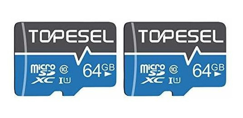 Topesel 64gb Micro Sd Card Sdxc 2 Pack Memory Cards Uhs-i Tf