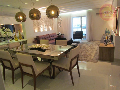 Apartamento Com 3 Dormitórios À Venda, 149 M² Por R$ 1.290.000 - Canto Do Forte - Praia Grande/sp - Ap5549