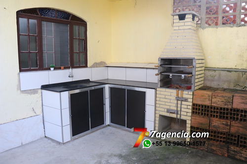 Imagem 9 de 13 de Casa Em Itanhaem Com 3 Quartos Churrasqueira 2 Vagas Coberta Ch208