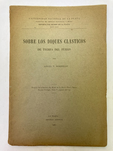 Angel Borrello. Diques Clasticos De Tierra Del Fuego. 1962